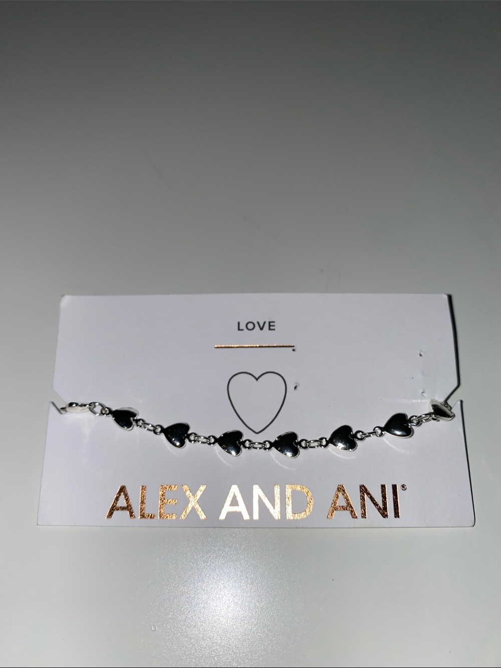 Alex & Ani Heart Beaded Stretch Bracelet SILVER